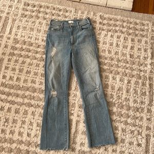 Mother Denim The Hustler Ankle Fray Jeans